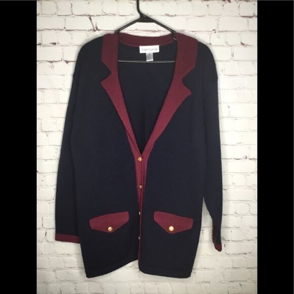 Vtg Robert Scott Cardigan Sweater Women’s‎ Size S(M) 100% Wool Button Up Elegant - Picture 1 of 11
